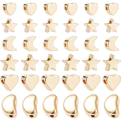 48 латунные бусины шт., долговечный, звезда, луна и сердце