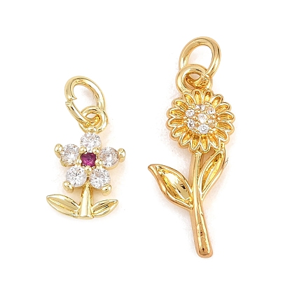 Латунный кулон с микропаве из циркония, , без кадмия и без свинца, реальный 18 k позолоченный