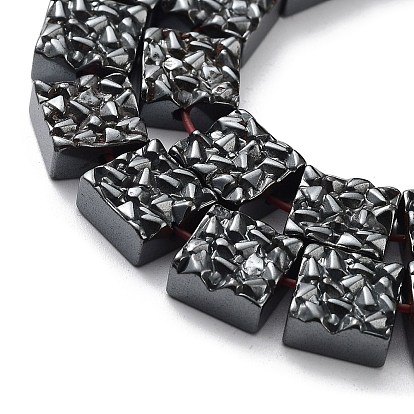 Synthetic Non-Magnetic Hematite Beads Strands, Square