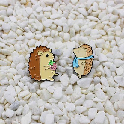 Cute Hedgehog with Strawberry Pin - Fashionable Friend Badge