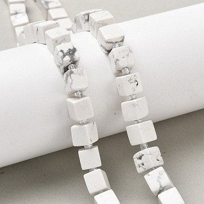 Природные Говлит бисер нитей, кубические, с бисером