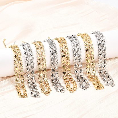 8мм 304 ожерелья из цепочек с кольцами из нержавеющей стали, ионное покрытие (ip)