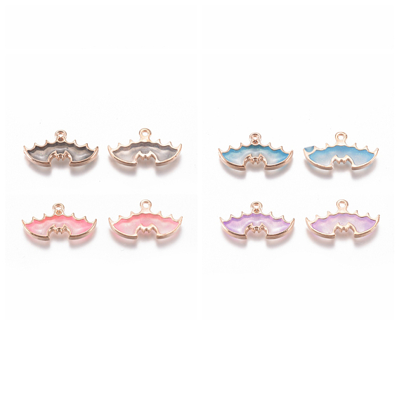 Pendants en alliage de zinc d'émail, pour les bijoux DIY, Des boucles d'oreilles, bracelets faisant, chauve-souris, or