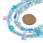 Acrylic Fish Beaded Mobile Straps, Multifunctional Chain, with Alloy Spring Gate Ring and Glass Beads