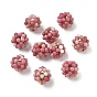 Natural Rhodonite Woven Beads, Cluster Beads, Round