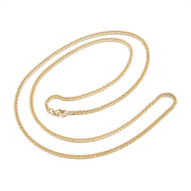 304 из нержавеющей стали Снаряженная цепи ожерелья, с застежкой омар