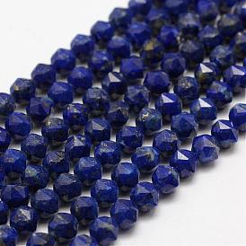 Lapis-lazuli, brins de perles naturels , facette, ronde, classe AB +