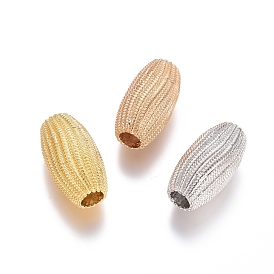 Alloy Beads, Long-Lasting Plated, Rice