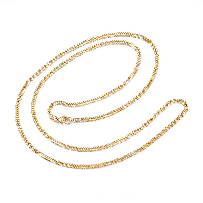 304 из нержавеющей стали Снаряженная цепи ожерелья, с застежкой омар