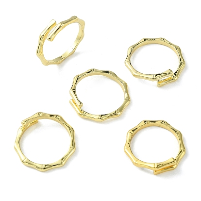 Anillo de brazalete de palo de bambú de latón chapado en rack, sin plomo y el cadmio