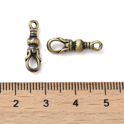 Tibetan Style Rack Plating Brass Connector Charms, Long-Lasting Plated, Flower