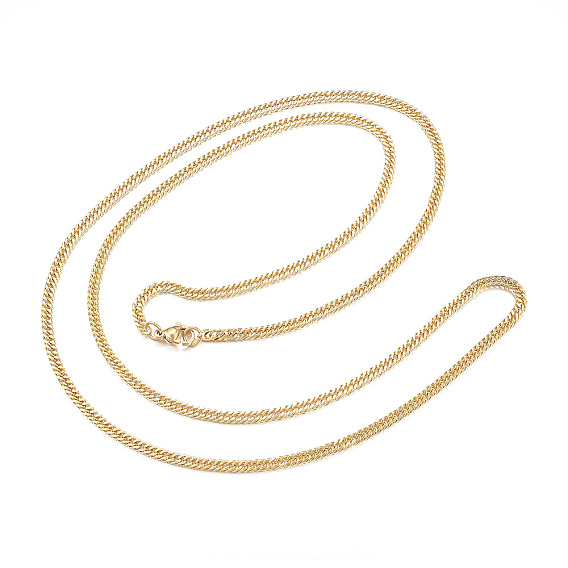 304 из нержавеющей стали Снаряженная цепи ожерелья, с застежкой омар