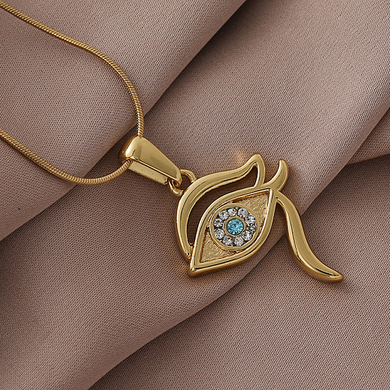 Элегантные 304 подвески из нержавеющей стали с прозрачным стеклянным глазом для женщин.