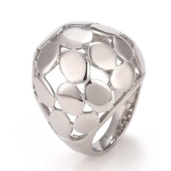 304 массивное полое кольцо из нержавеющей стали для женщин