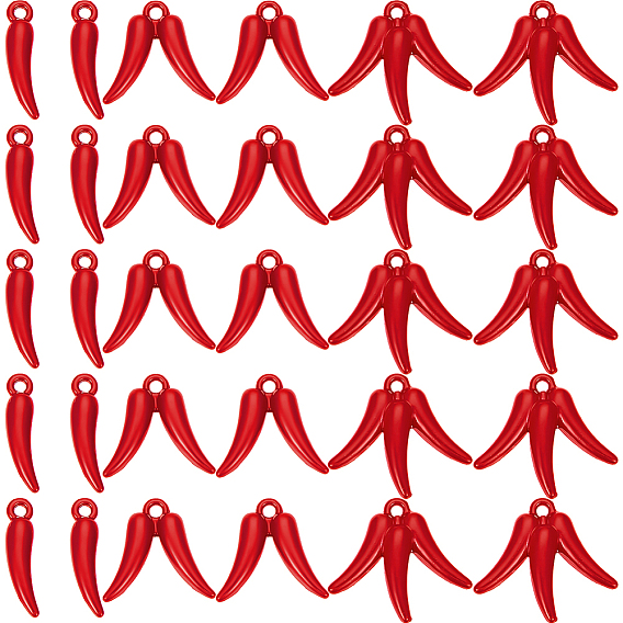 60шт 3 стили подвески из сплава, окрашенные распылением, перец