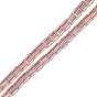 Electroplate Transparent Glass Beads Strands, Faceted, Cube