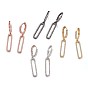Brass Leverback Earrings, with Cubic Zirconia, Oval, Clear