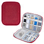 1Pc Potatble Nylon Jewelry Organizer Zipper Bags, for Rings Earrings Necklaces Bracelets, Rectangle