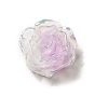 Transparent Resin Cabochons, Flower, AB Color Plated