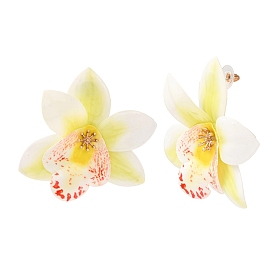 Pendientes de flores de tela