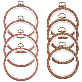 8 шт. 2 стили пластиковые пяльцы для вышивки крестом, имитация дерева, аксессуары для швейных инструментов, кольцо