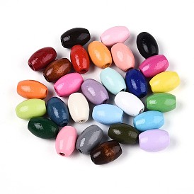 Окрашенные распылением деревянные бусины Schima, рис