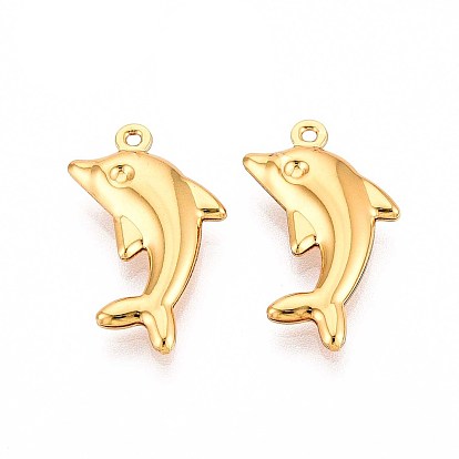 304 подвески из нержавеющей стали, прелести дельфинов, ионное покрытие (ip)