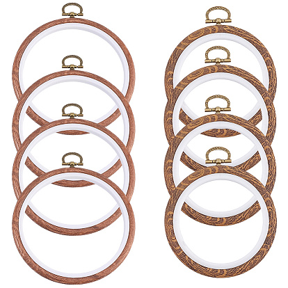 8 шт. 2 стили пластиковые пяльцы для вышивки крестом, имитация дерева, аксессуары для швейных инструментов, кольцо