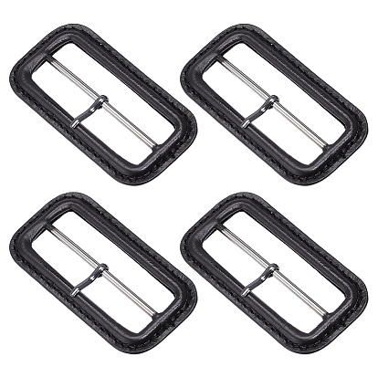 4 piezas de hebillas de cuero, con fornituras de aleación de zinc, Rectángulo
