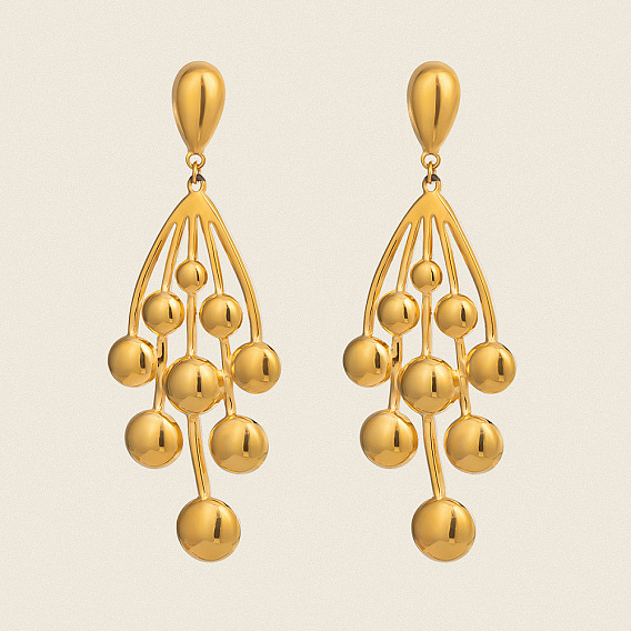 304 ветка из нержавеющей стали с круглыми подвесными серьгами-гвоздиками