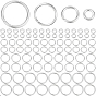 900pcs 4 styles 304 anneaux de jonction en acier inoxydable, Anneaux ouverts, connecteurs métalliques pour la fabrication de bijoux et accessoires de porte-clés