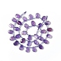 Natural Amethyst Beads Strands, Top Drilled Beads, Faceted, Teardrop