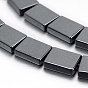 Non-magnetic Synthetic Hematite Beads Strands, Rectangle