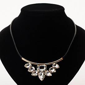 Ожерелье с подвеской в стиле ретро на кожаном шнуре для женщин, минималистское украшение на шею (n001)