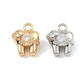 Латунные микро проложить кубического циркония прелести, зуб