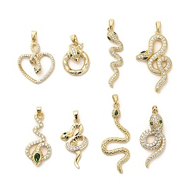Латунные микро проложить кубического циркония подвески, змея