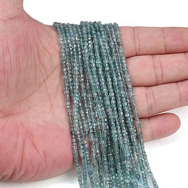 Природного апатита нитей бисера, граненые настольные бусины в форме куба