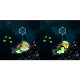 Luminous PVC Floating Diver Ornaments, Glow in the Dark, Micro Landscape Fish Tank Decoration