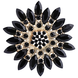 1Pc Alloy Acrylic Lapel Pins for Clothes, Flower