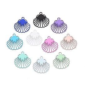 430 подвеска из нержавеющей стали, окрашенная распылением, подвески в форме ракушек