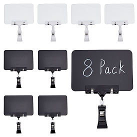 8 пакеты 2 цветные держатели для полок из ПВХ, держатели для магазинов с зажимами для вешалок, для розничного магазина торгового центра, карта цен супермаркета и дисплей билетов