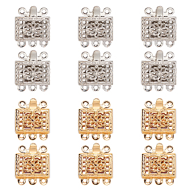 Brass Box Clasps, Square
