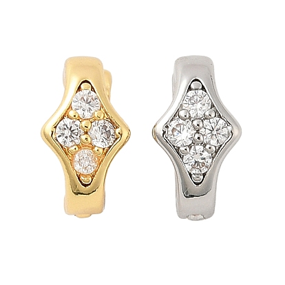 Латунное микропейв, прозрачный кубический цирконий, складные застежки, без кадмия, без никеля и без свинца, звезда