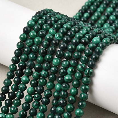 Природного малахита бисер нитей, круглые
