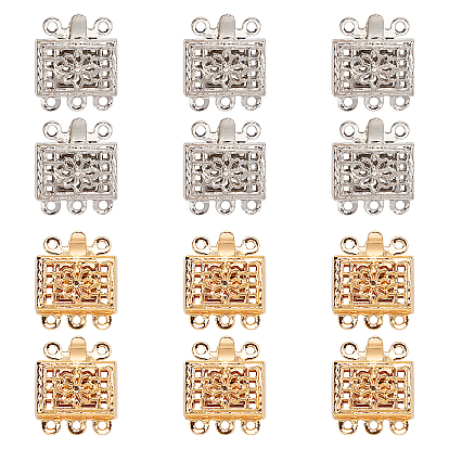 Brass Box Clasps, Square