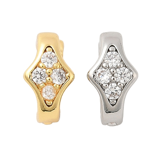 Латунное микропейв, прозрачный кубический цирконий, складные застежки, без кадмия, без никеля и без свинца, звезда