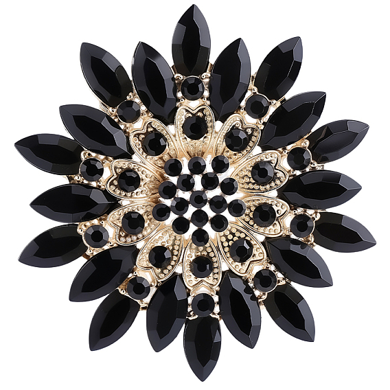 1Pc Alloy Acrylic Lapel Pins for Clothes, Flower