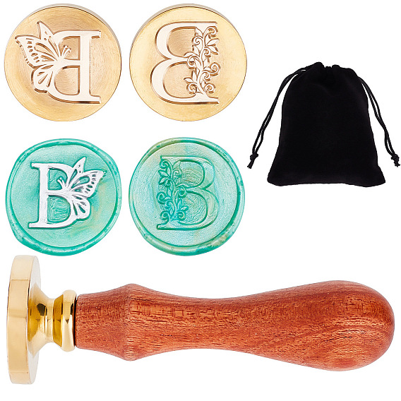 Наборы для самостоятельного изготовления альбомов, включая латунную сургучную печать штамповочную головку, ручка из грушевого дерева и прямоугольные бархатные мешочки