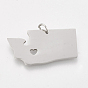 201 Stainless Steel Pendants, Map of Washington