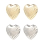Brass Heart Ear Studs for Women